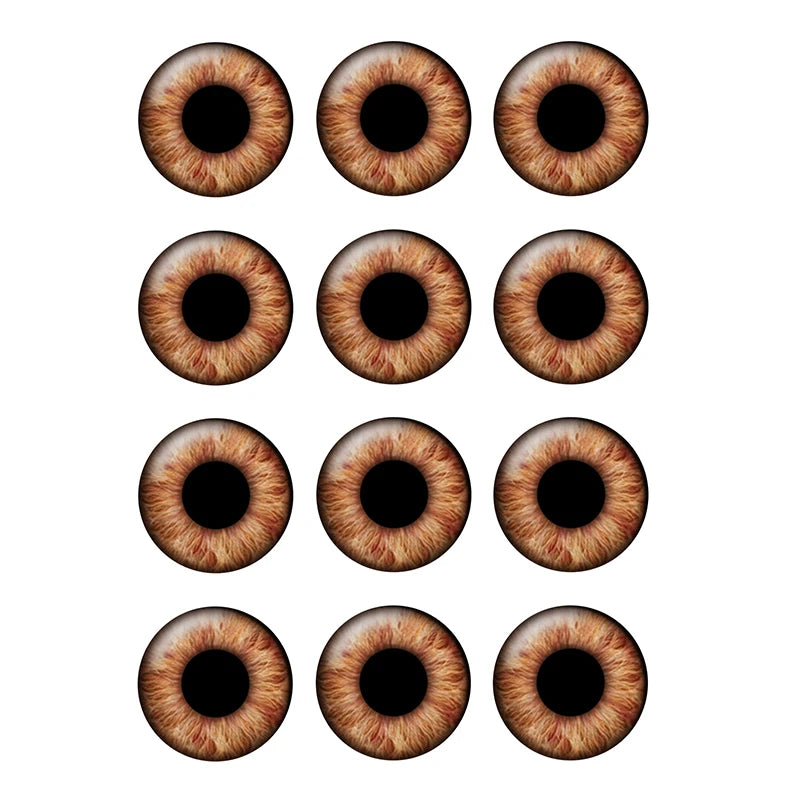 12pairs/bag 14mm Eyes Chips Suitable for Blythe Doll Super Thin Pupil Glass Cabochons DIY Accessories Bulk Items Wholesale H214