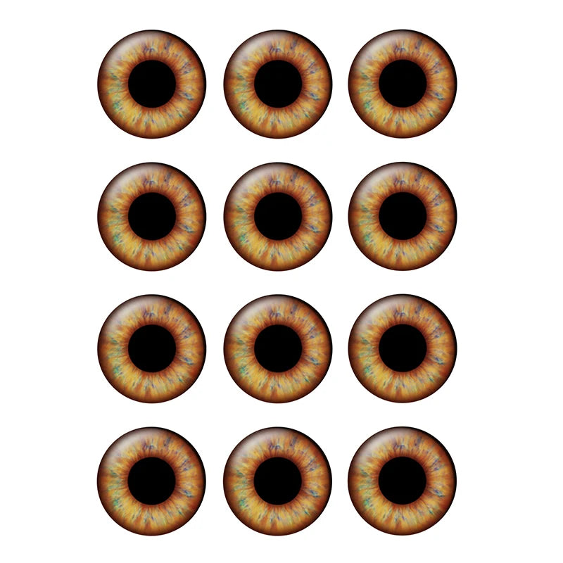 12pairs/bag 14mm Eyes Chips Suitable for Blythe Doll Super Thin Pupil Glass Cabochons DIY Accessories Bulk Items Wholesale H214