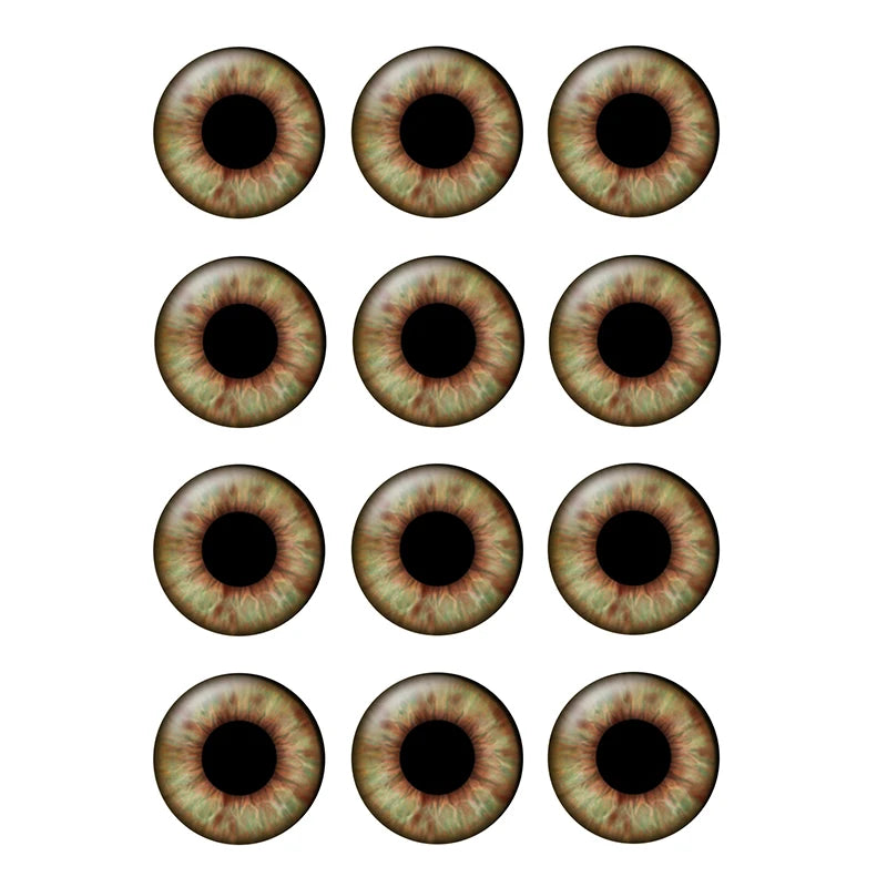 12pairs/bag 14mm Eyes Chips Suitable for Blythe Doll Super Thin Pupil Glass Cabochons DIY Accessories Bulk Items Wholesale H214