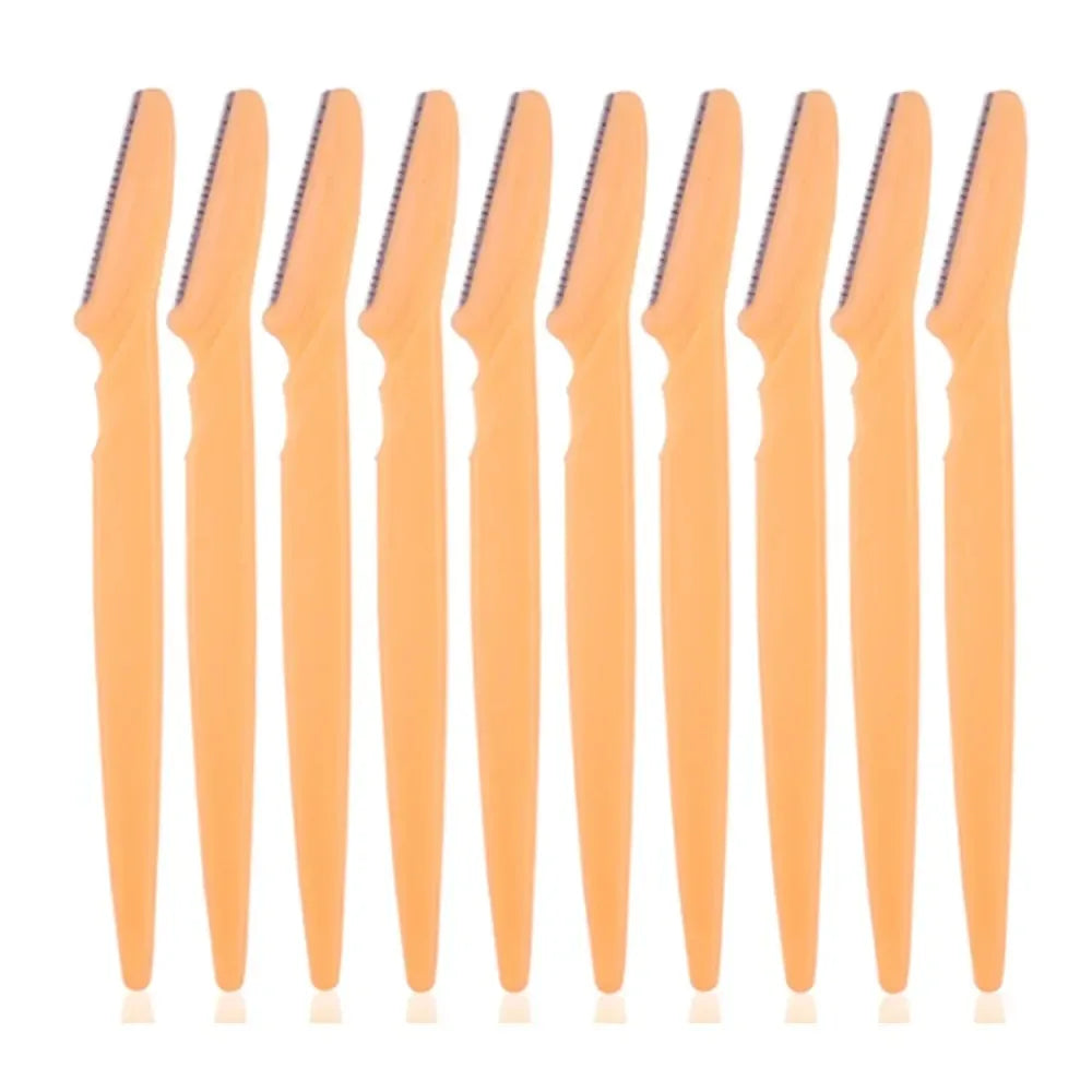 12 Pcs Mix Color Eyebrow Razor Women Face And Body Safe Trimmer Hair Shaver Eye Brow Remover With Cover Small Makeup Tools Set