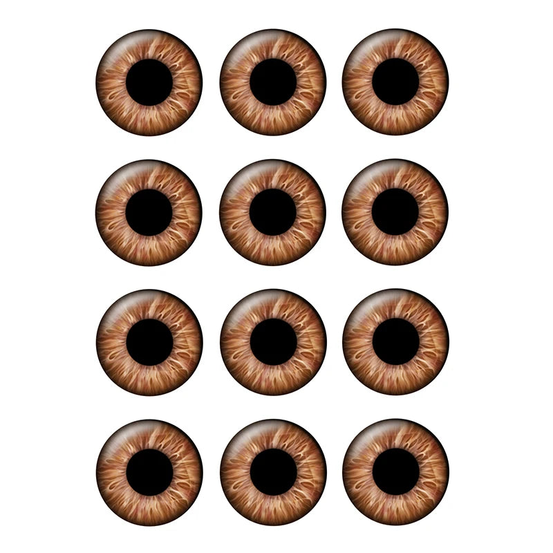 12pairs/bag 14mm Eyes Chips Suitable for Blythe Doll Super Thin Pupil Glass Cabochons DIY Accessories Bulk Items Wholesale H214