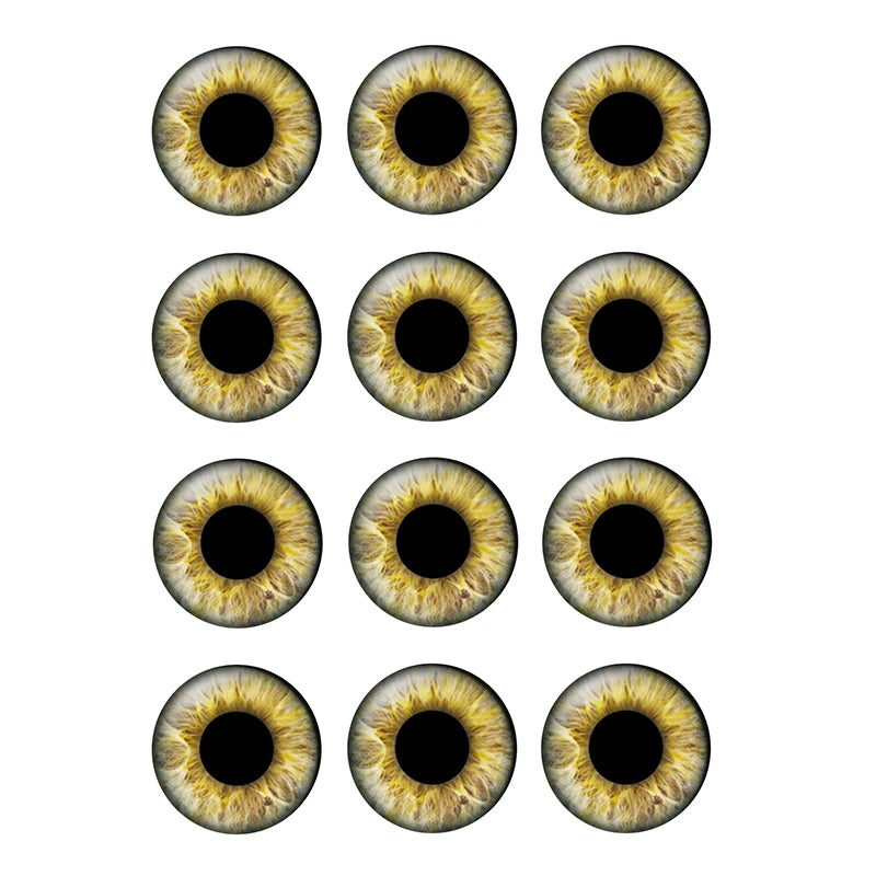 12pairs/bag 14mm Eyes Chips Suitable for Blythe Doll Super Thin Pupil Glass Cabochons DIY Accessories Bulk Items Wholesale H214