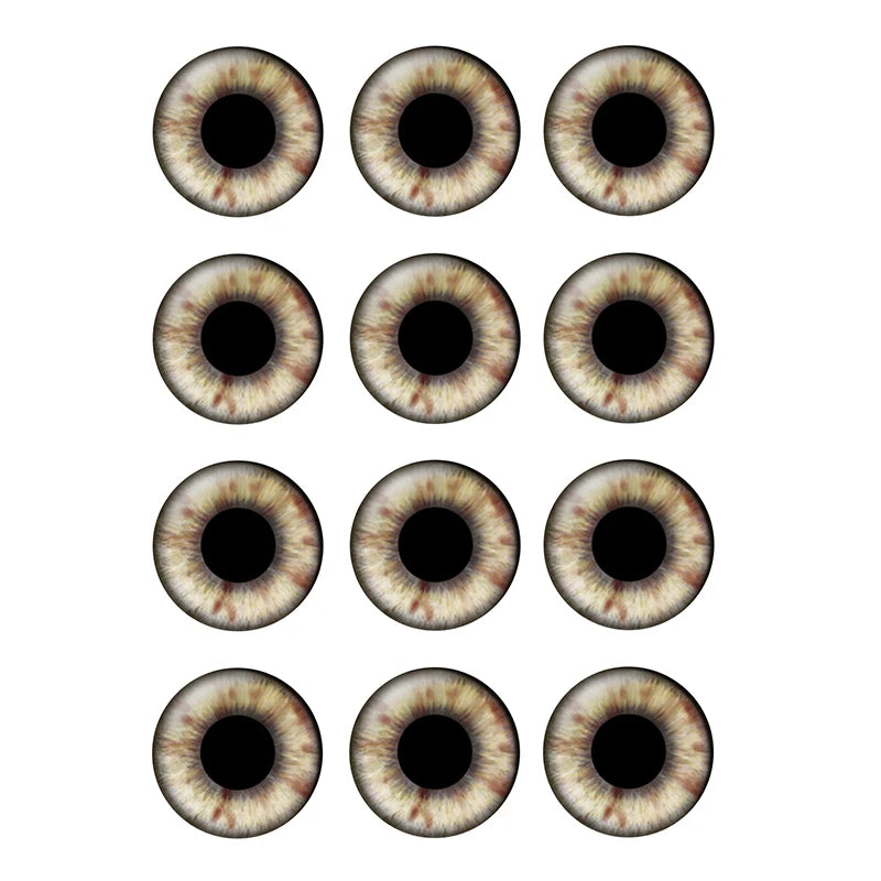 12pairs/bag 14mm Eyes Chips Suitable for Blythe Doll Super Thin Pupil Glass Cabochons DIY Accessories Bulk Items Wholesale H214