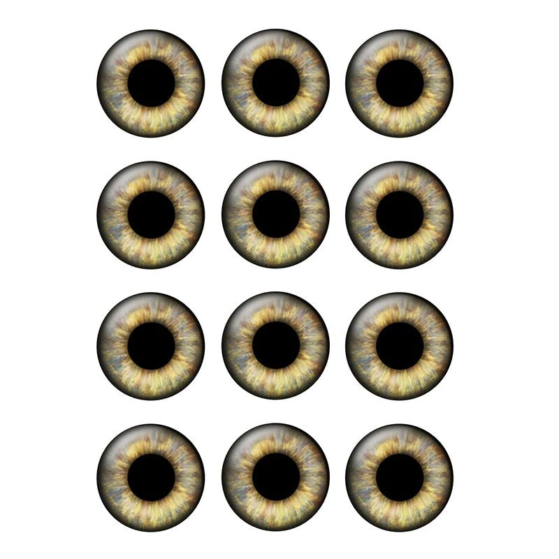 12pairs/bag 14mm Eyes Chips Suitable for Blythe Doll Super Thin Pupil Glass Cabochons DIY Accessories Bulk Items Wholesale H214