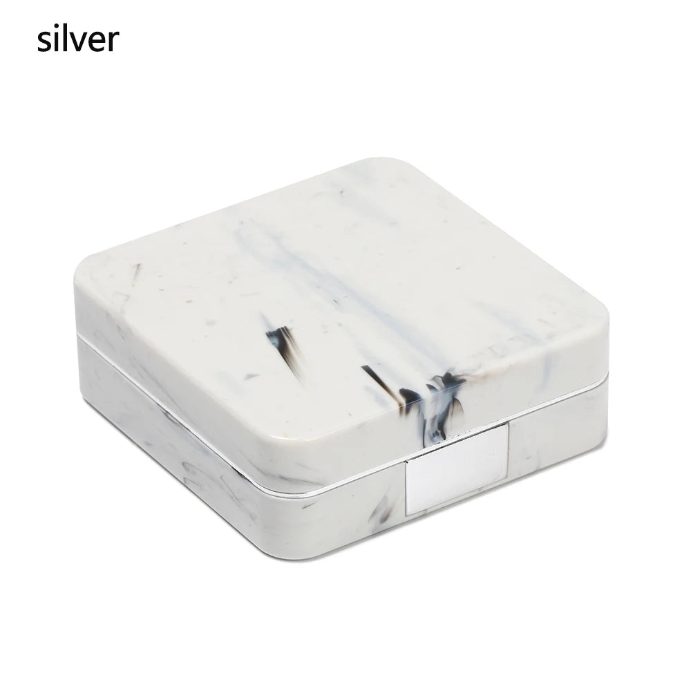 1PC contact lens case square travel portable solid color lens cover container holder storage soaking box fashion accessories