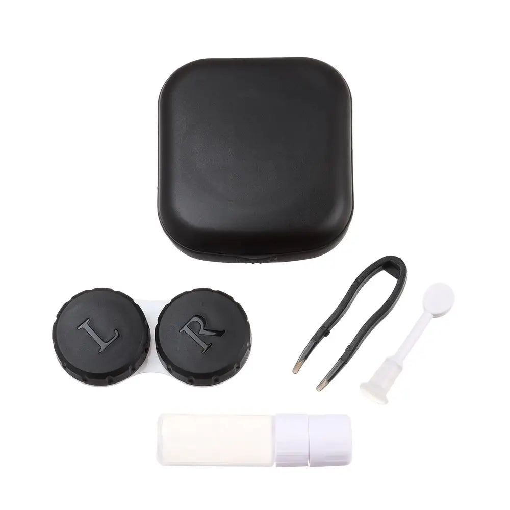 1PC contact lens case square travel portable solid color lens cover container holder storage soaking box fashion accessories