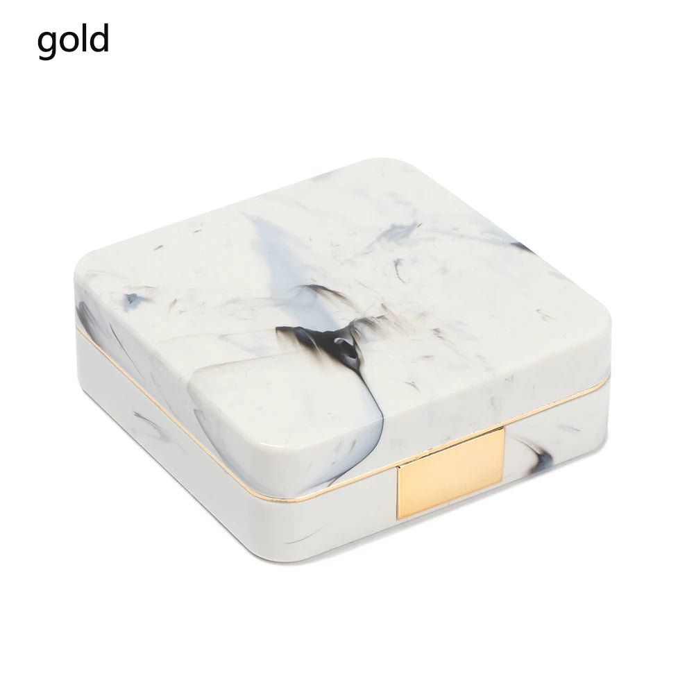 1PC contact lens case square travel portable solid color lens cover container holder storage soaking box fashion accessories