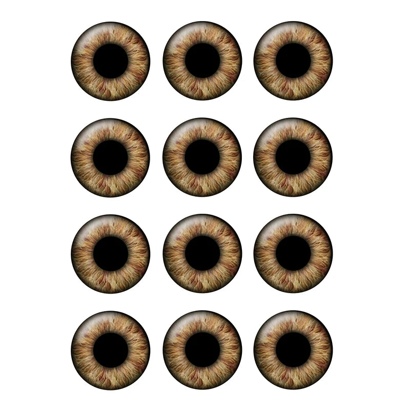 12pairs/bag 14mm Eyes Chips Suitable for Blythe Doll Super Thin Pupil Glass Cabochons DIY Accessories Bulk Items Wholesale H214