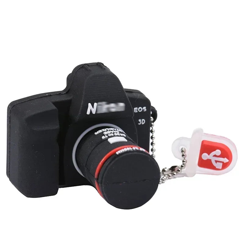 USB Flash Drive 64GB Photography Pen Drive 32GB Pen Drive Mini Black Camera Memory Stick Lovely U Disk 16GB 8GB with DSLR Logo