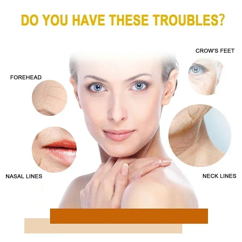 Collagen Wrinkle Removal Face Use Serum Anti-Aging Whitening Beauty Moisturizing Fade Fine Lines Dark Spots Brightening Cosmetic