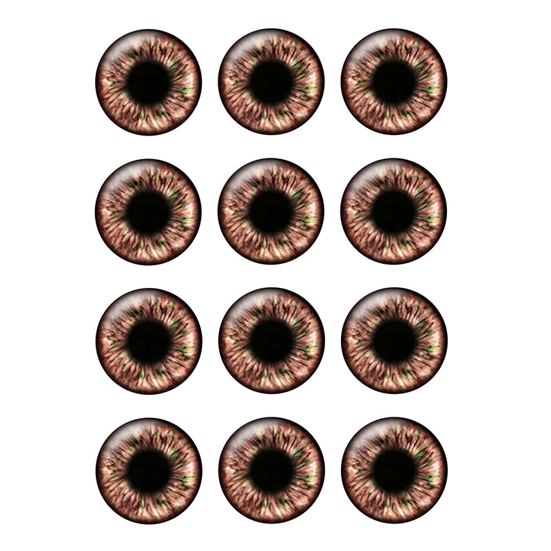 12pairs/bag 14mm Eyes Chips Suitable for Blythe Doll Super Thin Pupil Glass Cabochons DIY Accessories Bulk Items Wholesale H214
