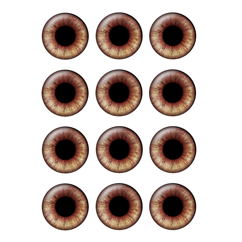 12pairs/bag 14mm Eyes Chips Suitable for Blythe Doll Super Thin Pupil Glass Cabochons DIY Accessories Bulk Items Wholesale H214