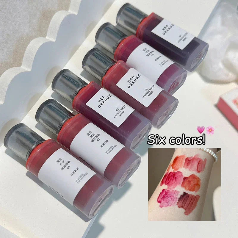 Watery Light Clear Lip Glaze Lasting Hydration Lip Gloss Glassy Mirror Lipgloss Silky Moisturizing Non Fading Liquid Lipstick