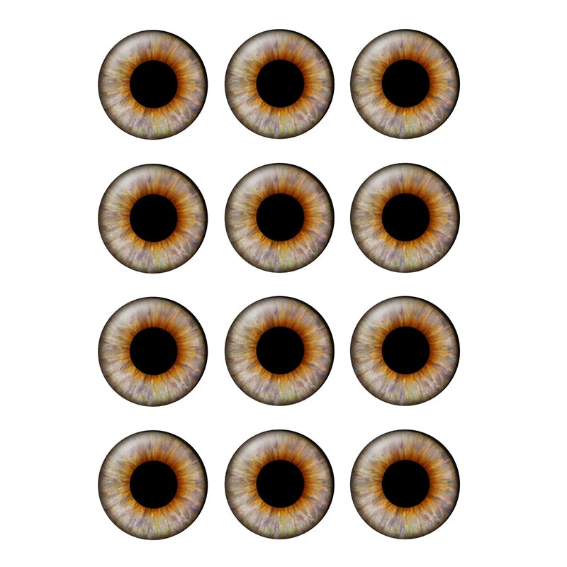 12pairs/bag 14mm Eyes Chips Suitable for Blythe Doll Super Thin Pupil Glass Cabochons DIY Accessories Bulk Items Wholesale H214