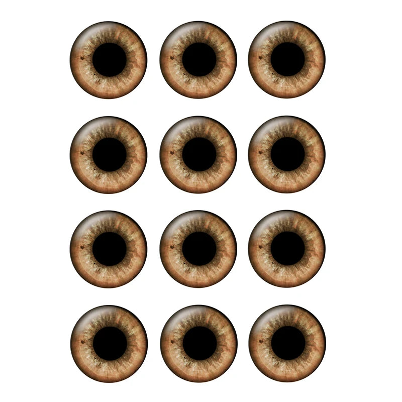 12pairs/bag 14mm Eyes Chips Suitable for Blythe Doll Super Thin Pupil Glass Cabochons DIY Accessories Bulk Items Wholesale H214