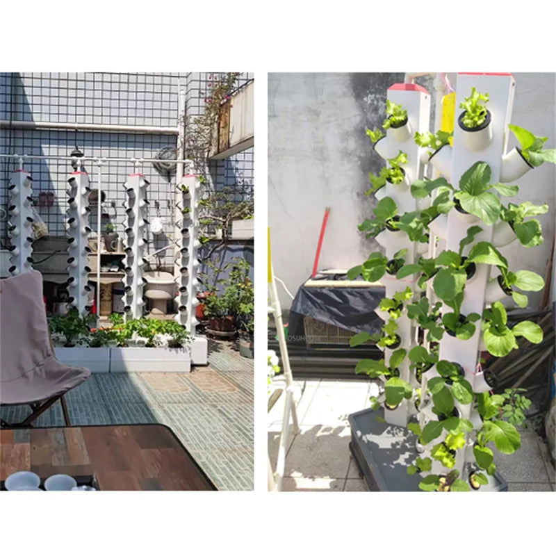 Indoor Vertical Hydroponic Tower Gardening Equipment Vegetable Planters Soilless Cultivation Equipment Hydroponic Growing System