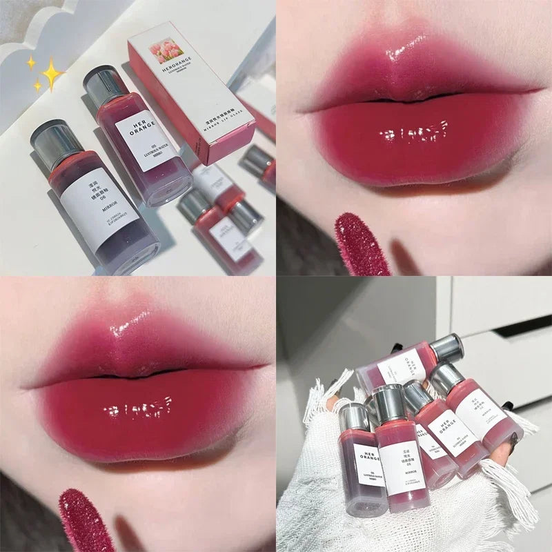 Watery Light Clear Lip Glaze Lasting Hydration Lip Gloss Glassy Mirror Lipgloss Silky Moisturizing Non Fading Liquid Lipstick