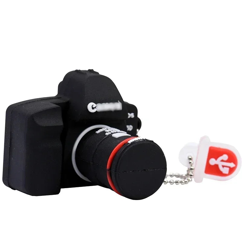 USB Flash Drive 64GB Photography Pen Drive 32GB Pen Drive Mini Black Camera Memory Stick Lovely U Disk 16GB 8GB with DSLR Logo