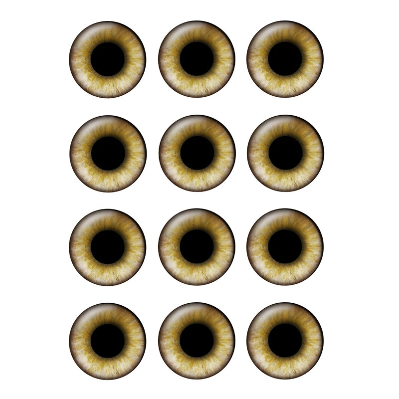 12pairs/bag 14mm Eyes Chips Suitable for Blythe Doll Super Thin Pupil Glass Cabochons DIY Accessories Bulk Items Wholesale H214