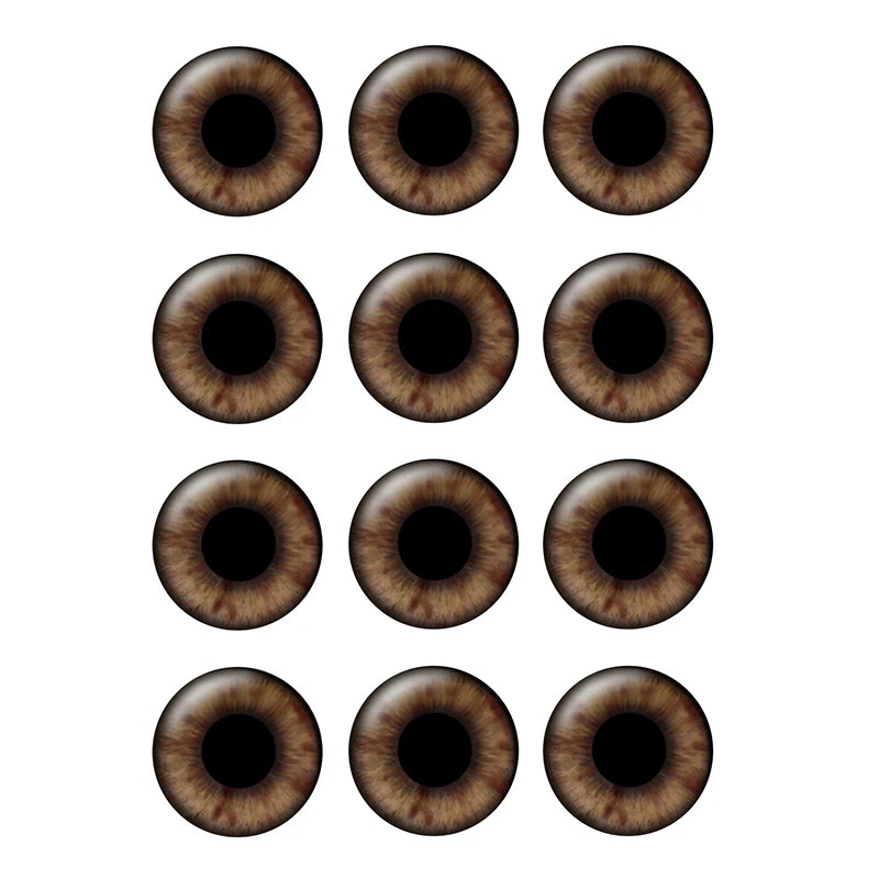 12pairs/bag 14mm Eyes Chips Suitable for Blythe Doll Super Thin Pupil Glass Cabochons DIY Accessories Bulk Items Wholesale H214