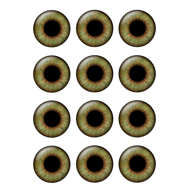 12pairs/bag 14mm Eyes Chips Suitable for Blythe Doll Super Thin Pupil Glass Cabochons DIY Accessories Bulk Items Wholesale H214