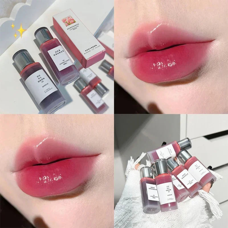 Watery Light Clear Lip Glaze Lasting Hydration Lip Gloss Glassy Mirror Lipgloss Silky Moisturizing Non Fading Liquid Lipstick