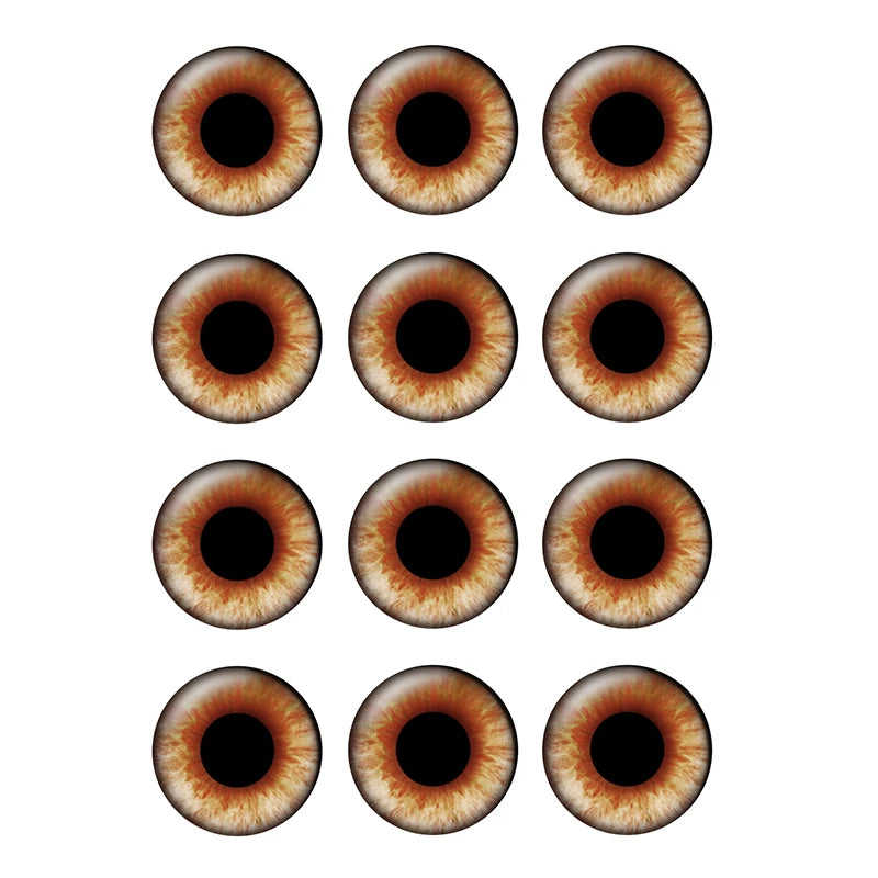 12pairs/bag 14mm Eyes Chips Suitable for Blythe Doll Super Thin Pupil Glass Cabochons DIY Accessories Bulk Items Wholesale H214