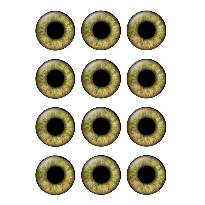 12pairs/bag 14mm Eyes Chips Suitable for Blythe Doll Super Thin Pupil Glass Cabochons DIY Accessories Bulk Items Wholesale H214