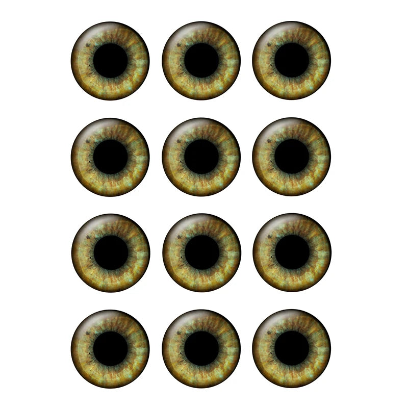 12pairs/bag 14mm Eyes Chips Suitable for Blythe Doll Super Thin Pupil Glass Cabochons DIY Accessories Bulk Items Wholesale H214