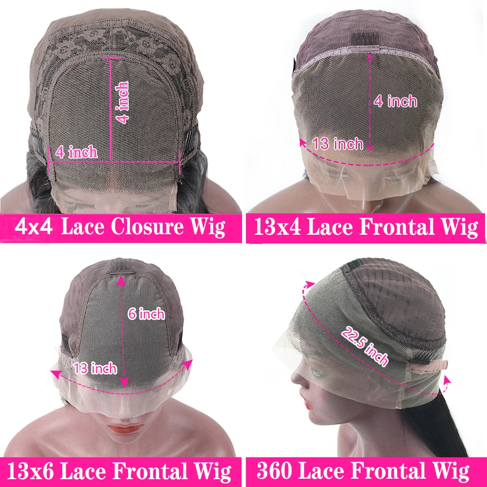 13x4 HD Lace Frontal Wig Deep Wave Frontal Wig 100% Brazilian Curly Human Hair Wigs 4x4 Transparent Lace Front Wig Pre Plucked