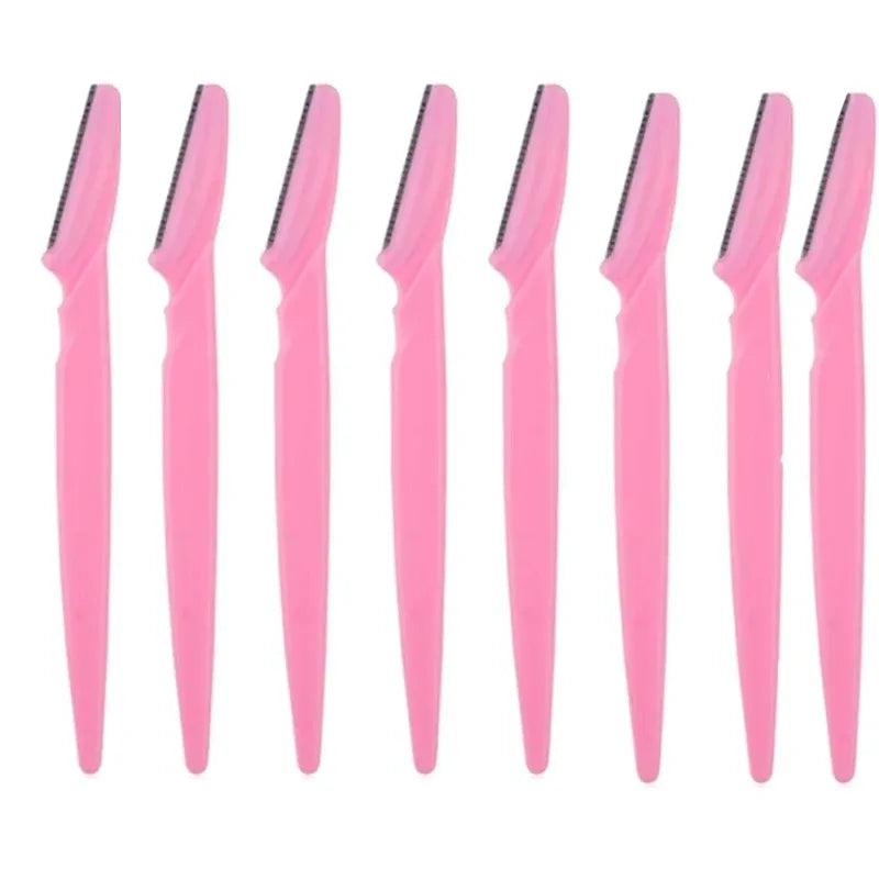 12 Pcs Mix Color Eyebrow Razor Women Face And Body Safe Trimmer Hair Shaver Eye Brow Remover With Cover Small Makeup Tools Set