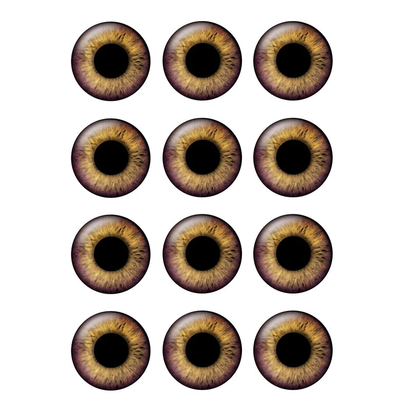 12pairs/bag 14mm Eyes Chips Suitable for Blythe Doll Super Thin Pupil Glass Cabochons DIY Accessories Bulk Items Wholesale H214