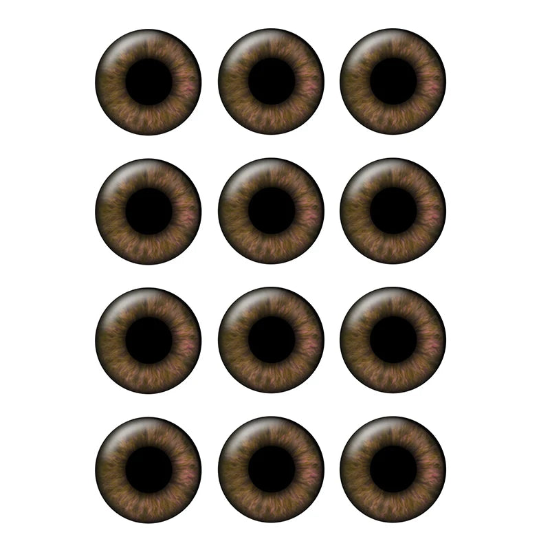 12pairs/bag 14mm Eyes Chips Suitable for Blythe Doll Super Thin Pupil Glass Cabochons DIY Accessories Bulk Items Wholesale H214